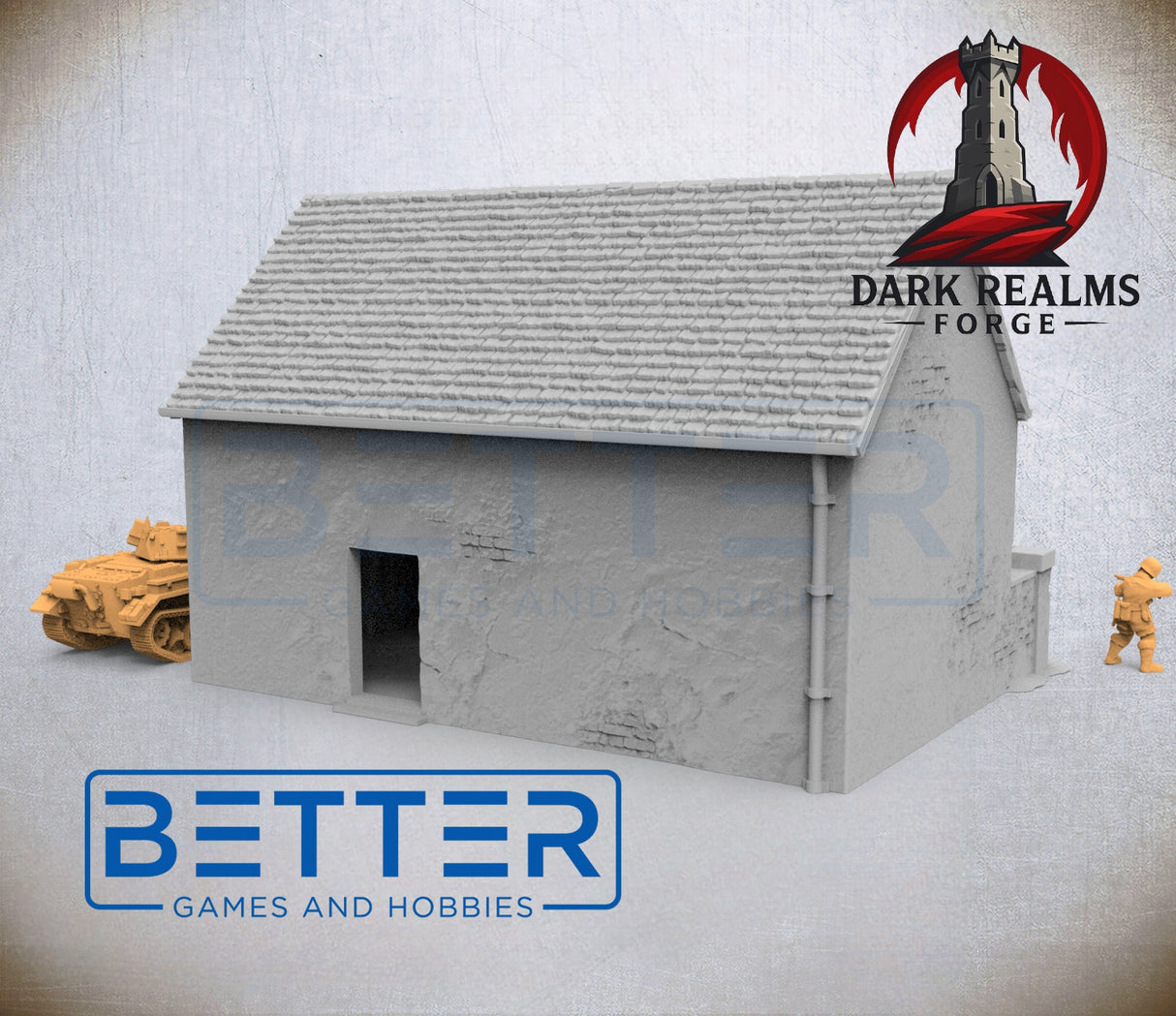 Overlord 1944, Cafe - 32, 28, 20, 15 and 10mm Scale, for Fantasy, Historical terrain RPG