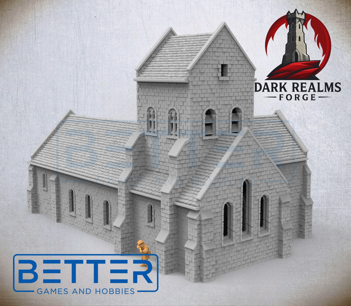 Overlord 1944, Church - 32, 28, 20, 15 and 10mm Scale, for Fantasy, Historical terrain RPG