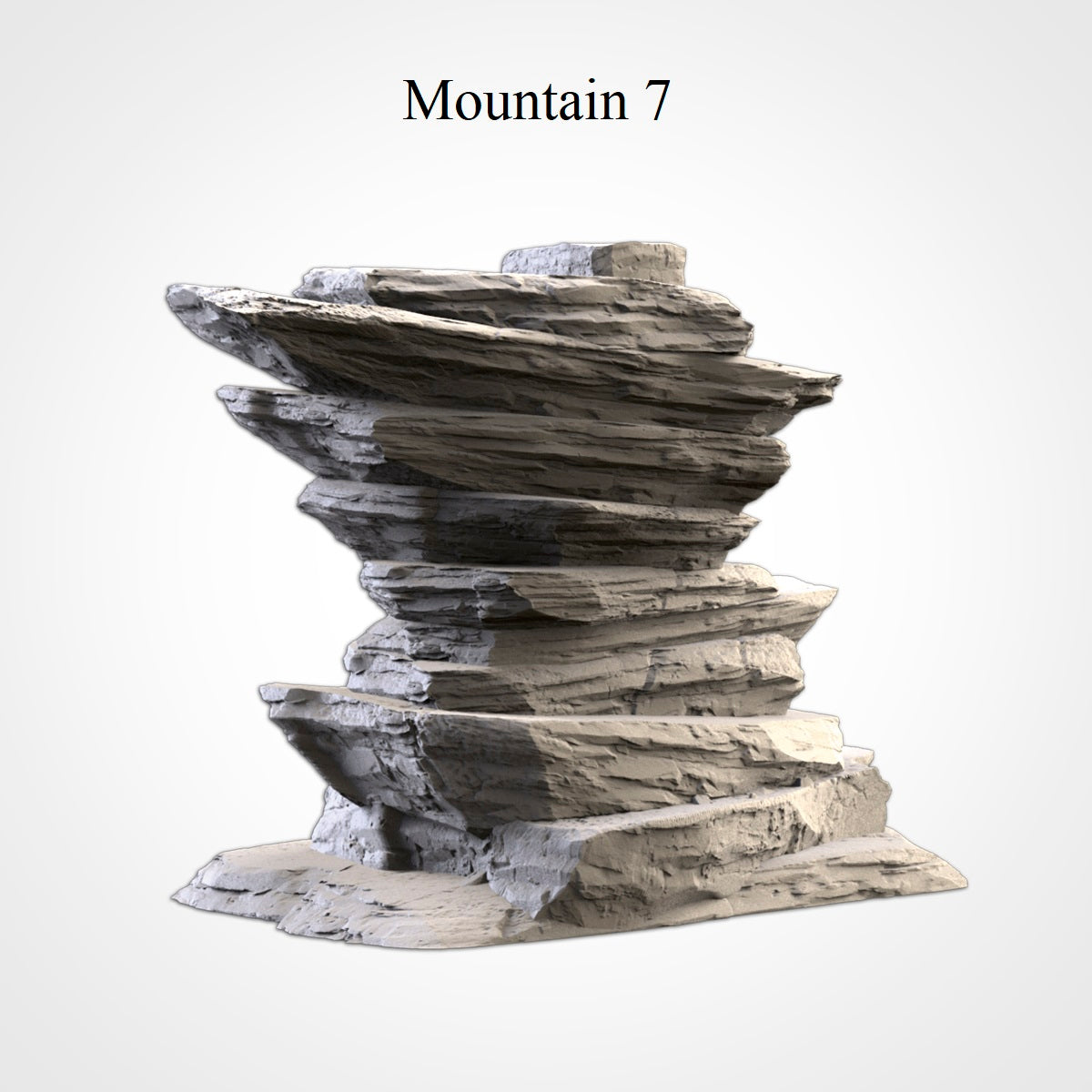 Desert Mountains 2, (32, 28, 15 & 10mm Scale) 3d printed terrain. Fantasy Sci-fi and Historical wargames, RPG