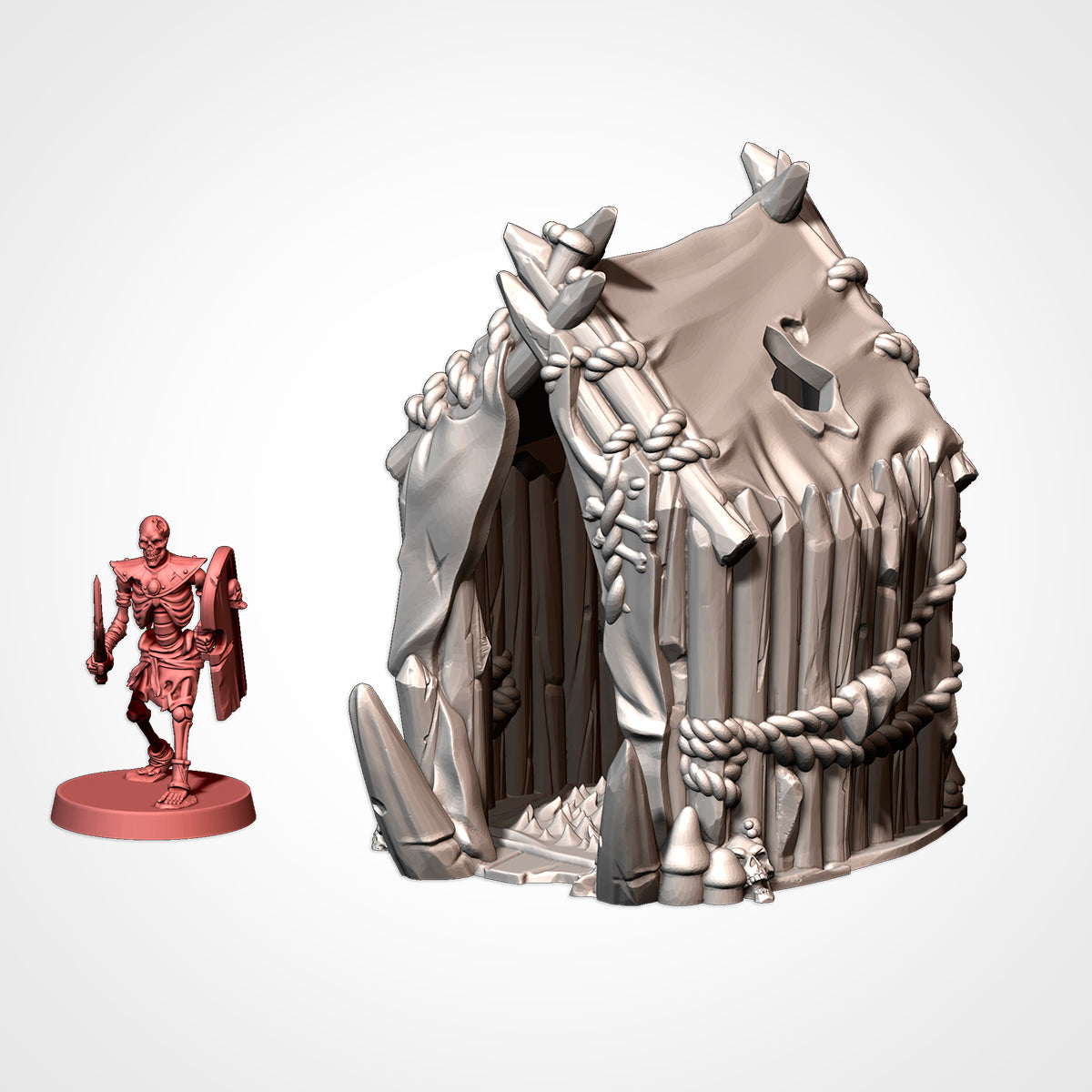 Goblin Camp, (32, 28, 15 & 10mm Scale) 3d printed Terrain Scenery