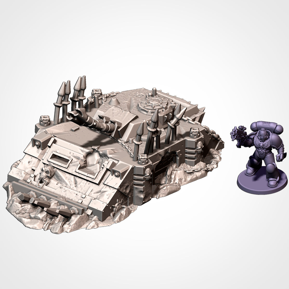 Crashed Infernal Tanks (32, 28 & 10mm Scale) tabletop wargaming terrain