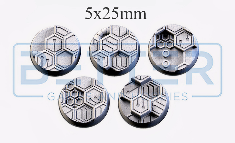 Cyber Hex - Themed Bases and Toppers for sci-fi & fantasy wargaming