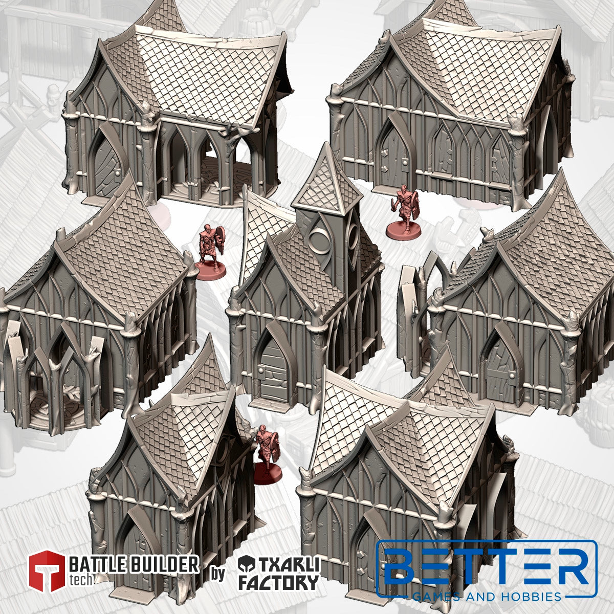 Wood Elf Village (32, 28, 15 & 10mm Scale) tabletop wargaming terrain