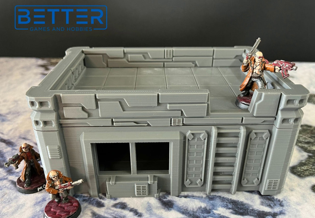 Neo City - Building 1. Terrain for sci-fi tabletop wargaming 28-32mm & 15mm scale