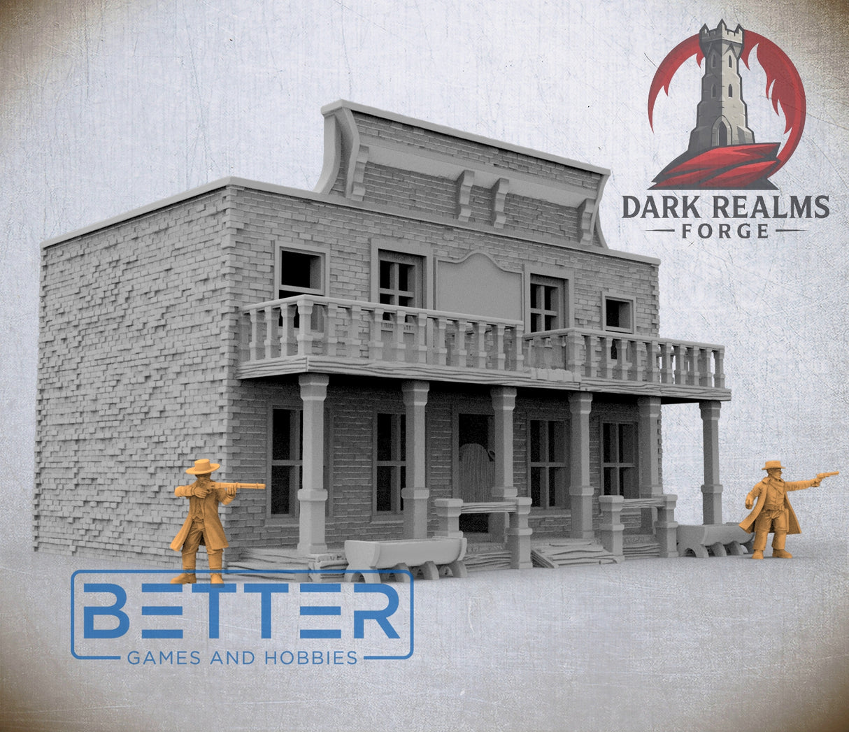 Frontier Town, Saloon - 28, 15 and 10mm Scale, for Fantasy, Historical terrain RPG