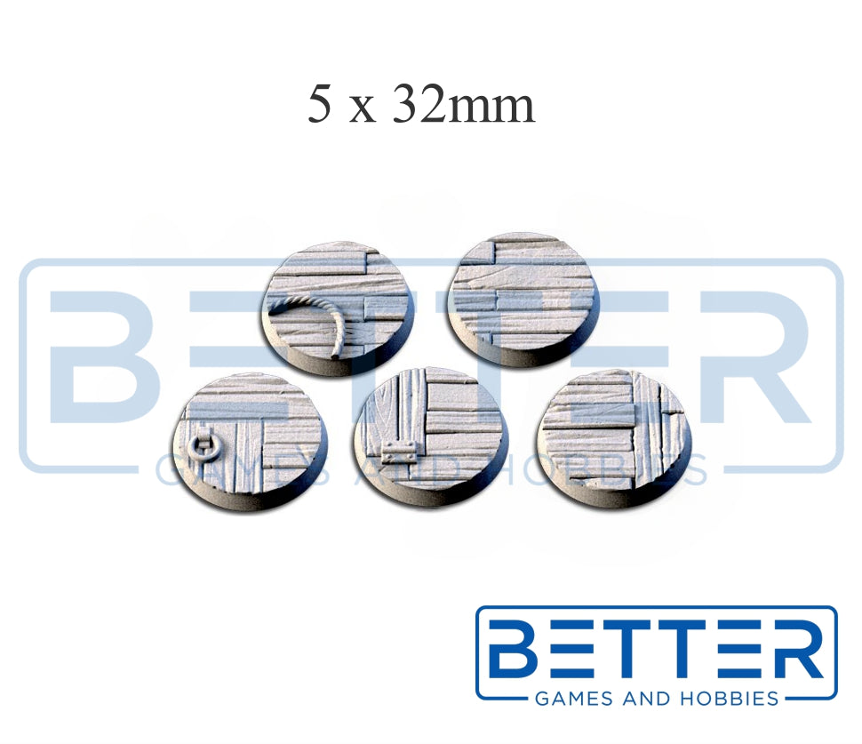 Wooden / Ship - Themed Bases and Base Toppers for sci-fi & fantasy wargaming