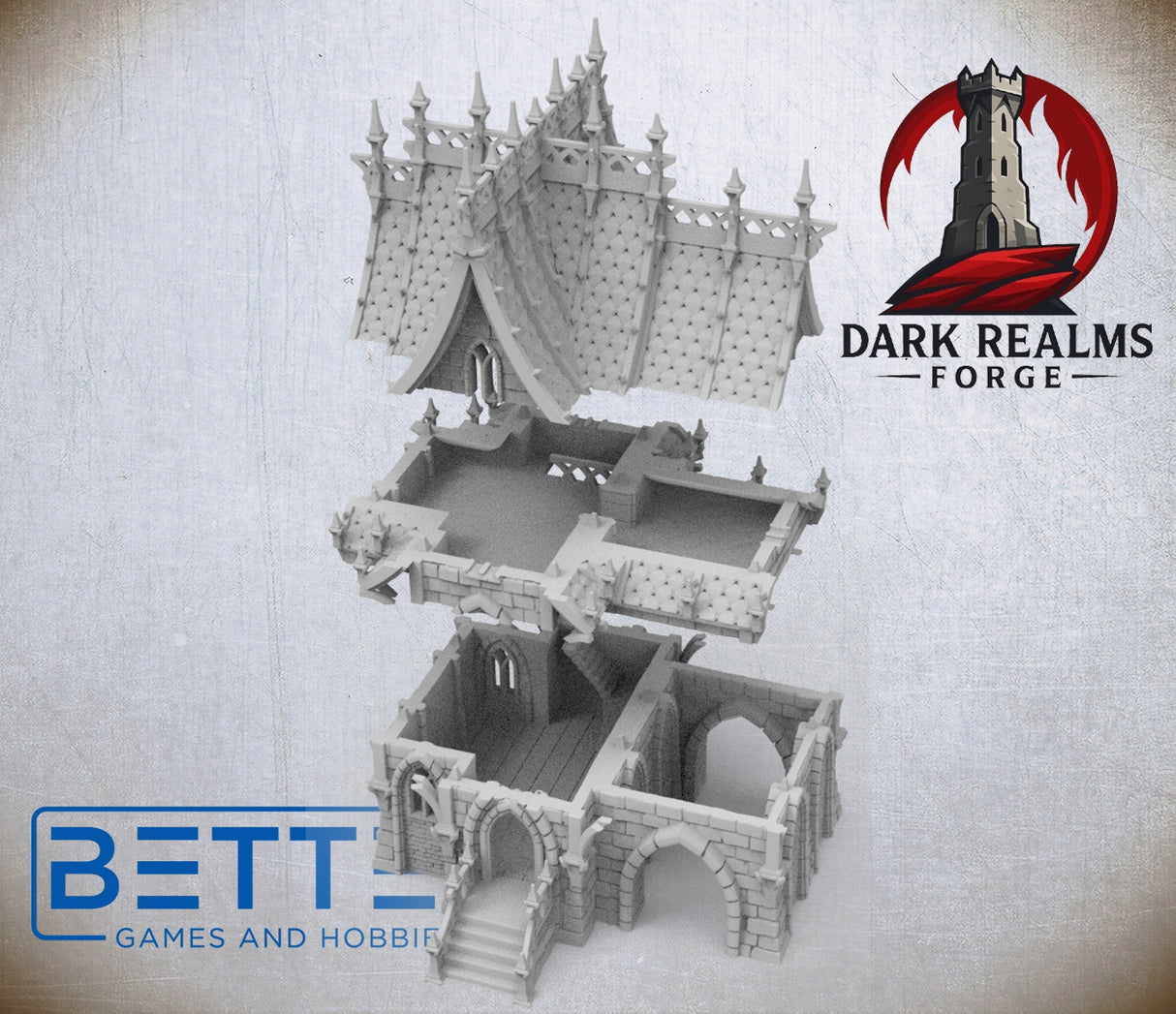 Blackthorn Keep, Building 4 - 28, 15 & 10mm scale for Fantasy, Dark Elven terrain RPG