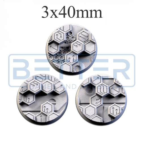 Cyber Hex - Themed Bases and Toppers for sci-fi & fantasy wargaming