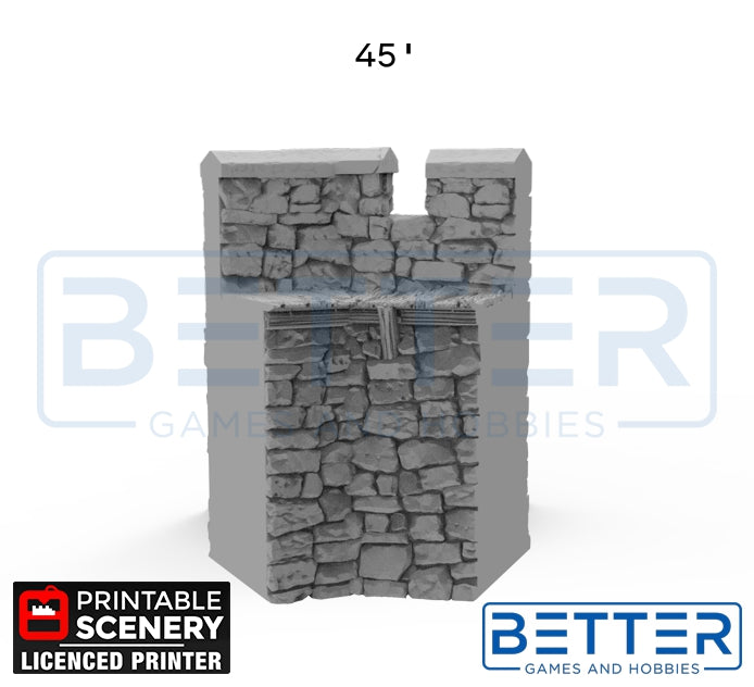Norman Fort Wall Sections - (28, 15 or 10mm scale) - King and Country
