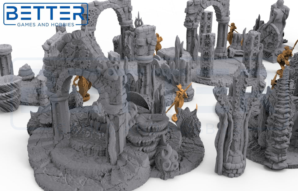 Atlantean Ruins (28mm Scale) 3d printed Tabletop Terrain Scenery