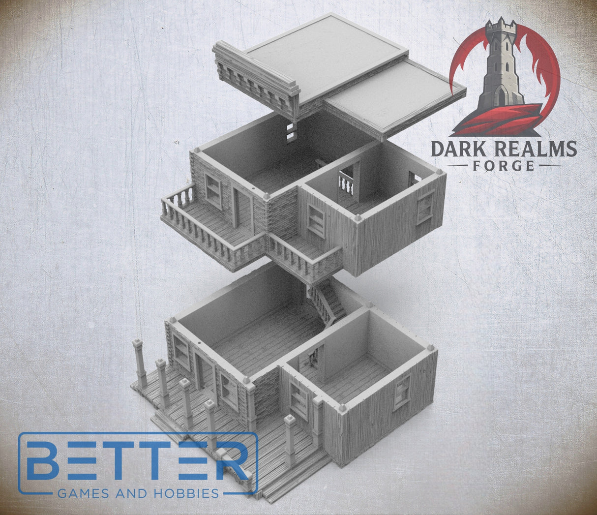 Frontier Town, Building 6 - 28, 15 or 10mm Scale, for Fantasy & Historical RPG