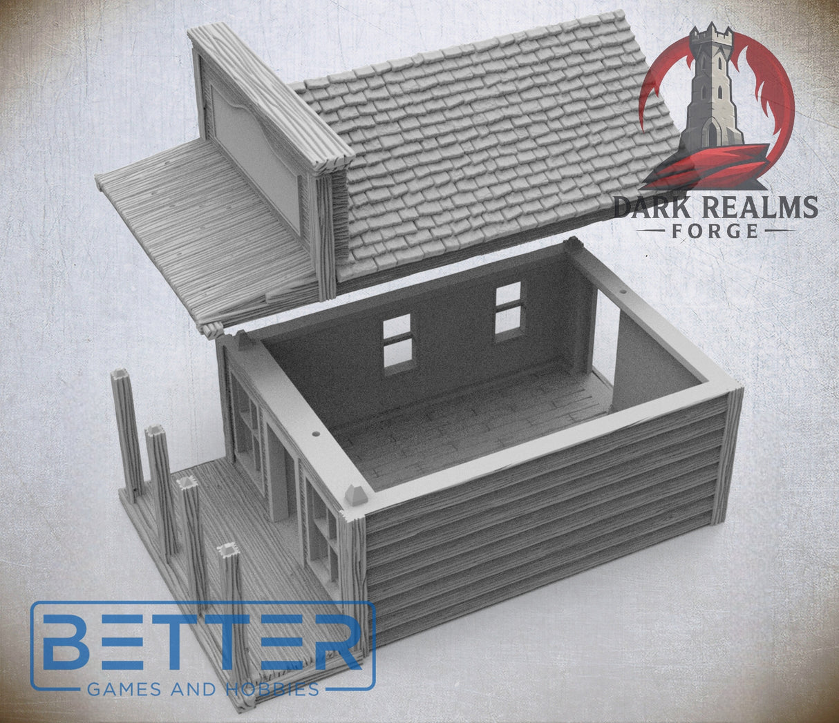 Frontier Town, Building 3 - 28, 15 or 10mm Scale, for Fantasy & Historical RPG