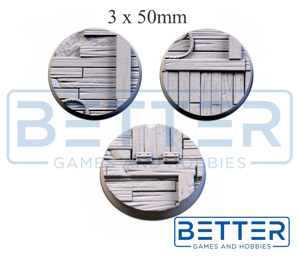 Wooden / Ship - Themed Bases and Base Toppers for sci-fi & fantasy wargaming