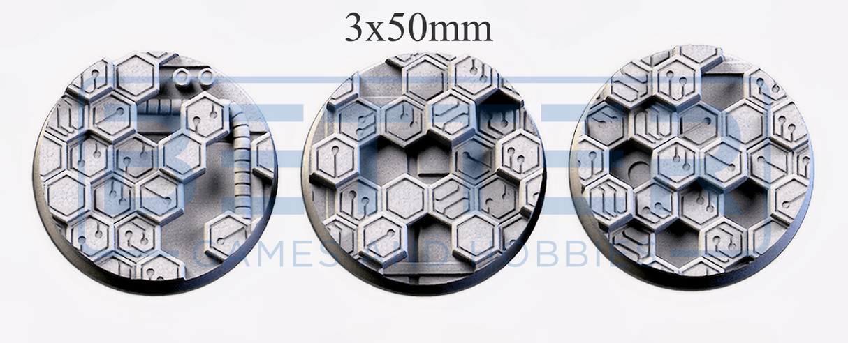 Cyber Hex - Themed Bases and Toppers for sci-fi & fantasy wargaming