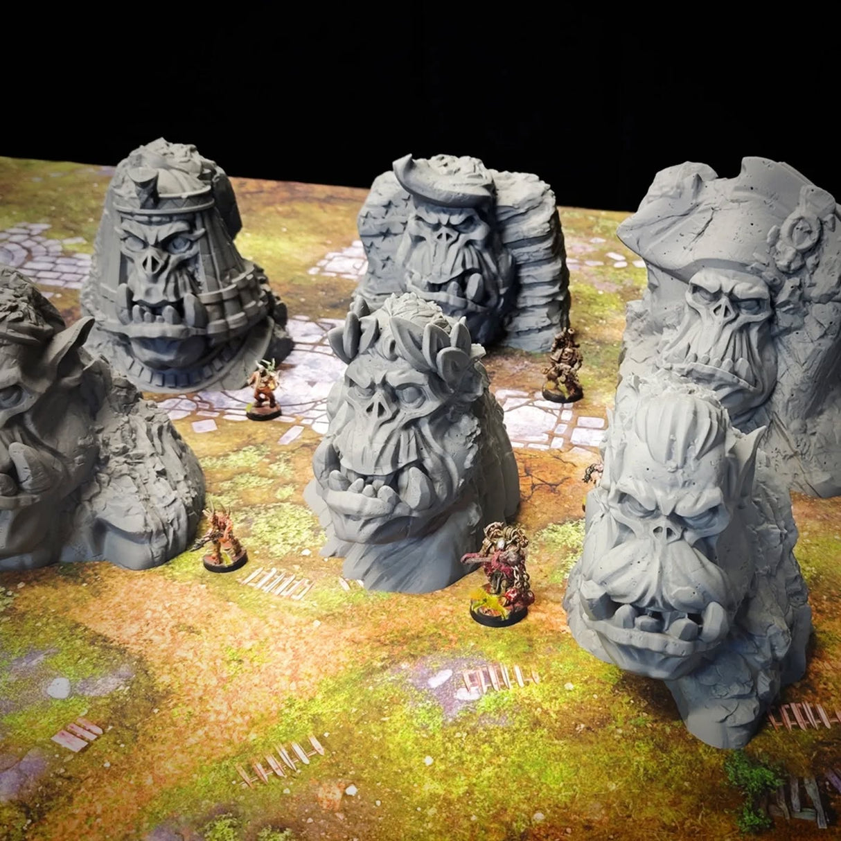 Ork Monuments 2 (32, 28, 15 & 10mm Scale) tabletop wargaming terrain