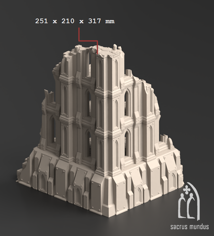 Divine Bastion - 28, 15 and 10mm Scale tabletop terrain for Sci-Fi & Grimdark wargaming