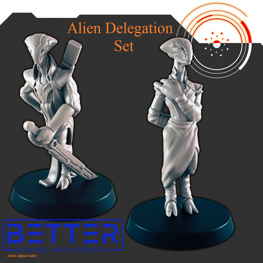 Alien Delegation - 28mm scale miniatures for Sci-Fi Wargaming