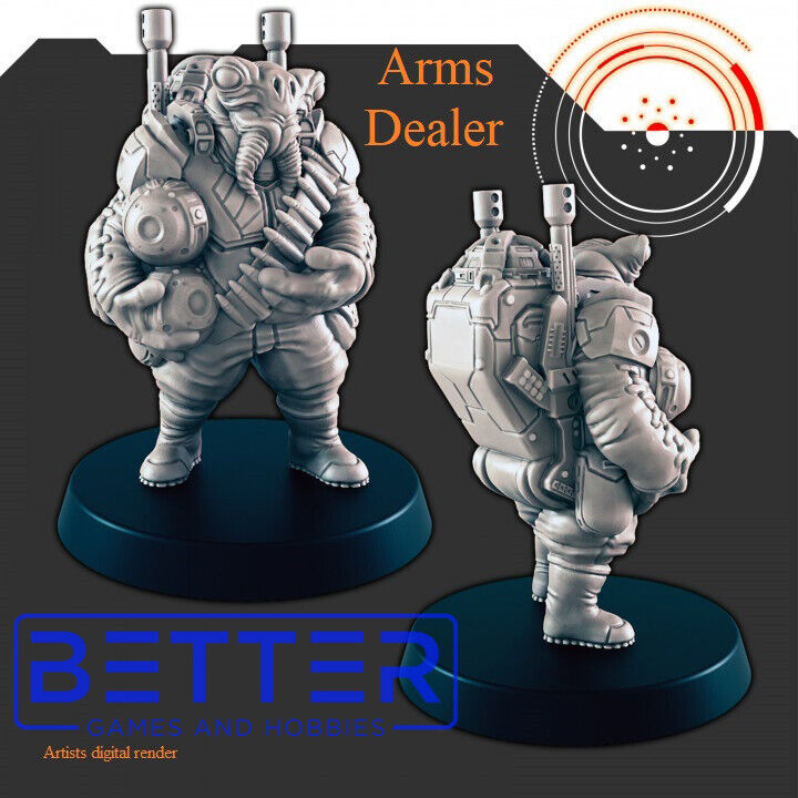 Hive Market Workers - 28mm Scale Miniatures for Sci-Fi Wargaming