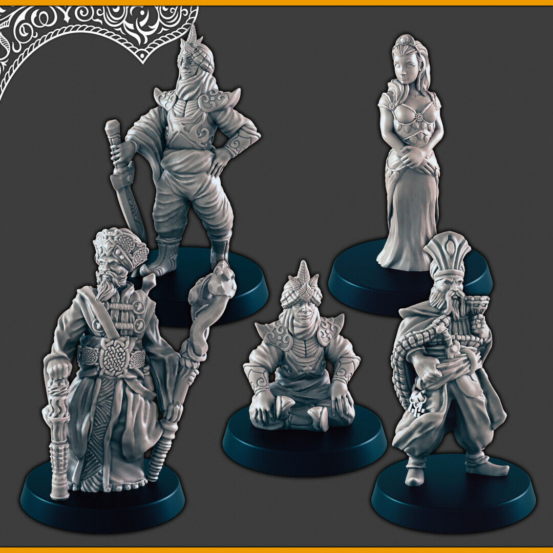 Desert Royals - 28mm scale 3d printed miniatures for fantasy wargaming RPG