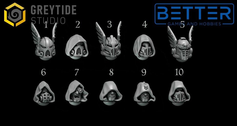 Heads - Eternal Pilgrim. Pack2 for 2nd Born Marines