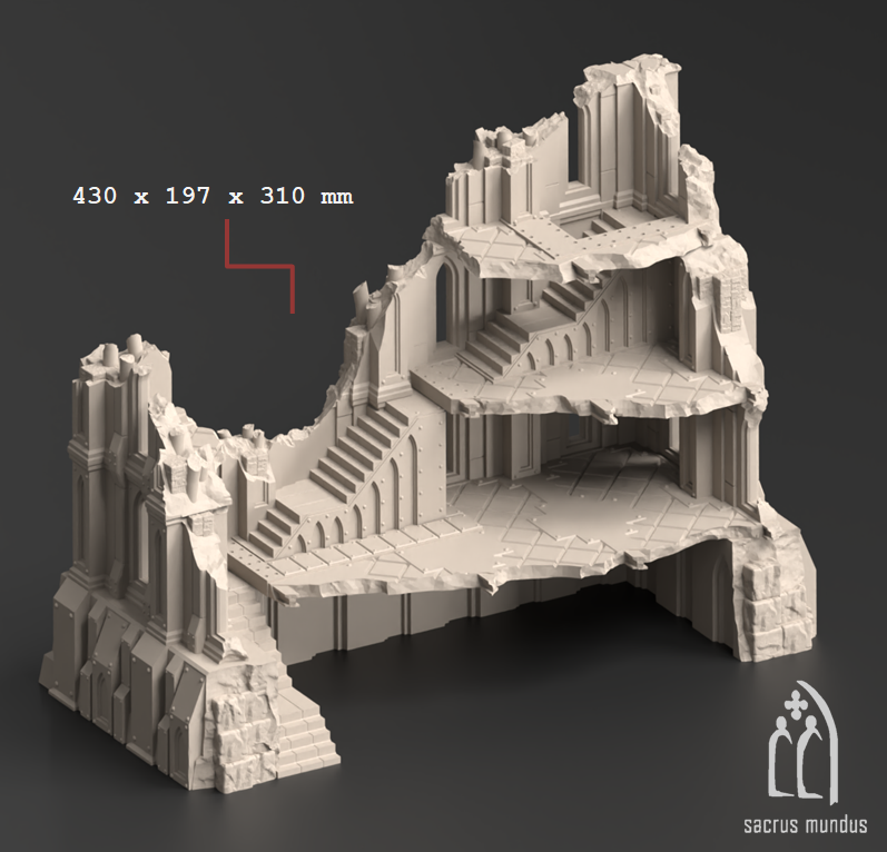 Divine Bastion - 28, 15 and 10mm Scale tabletop terrain for Sci-Fi & Grimdark wargaming