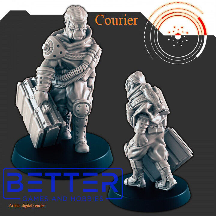 Hive Market Workers - 28mm Scale Miniatures for Sci-Fi Wargaming