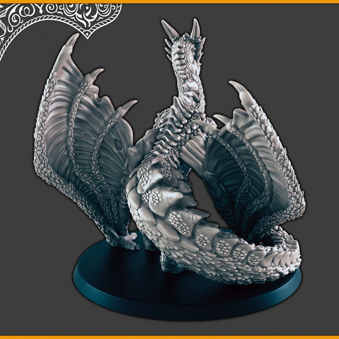 Wyvern Dragon - 28mm scale 3d printed miniatures for fantasy wargaming RPG
