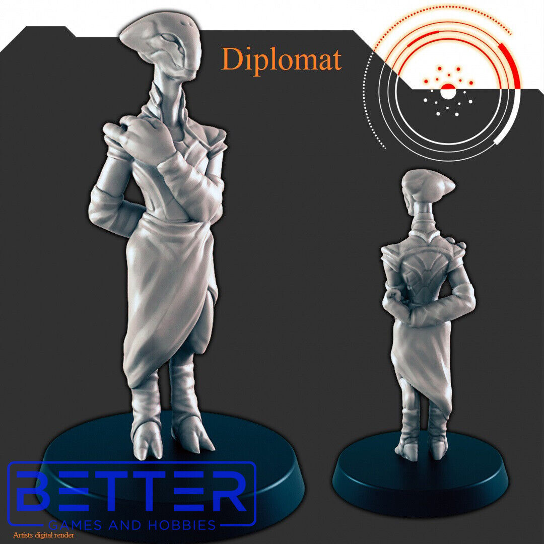 Alien Delegation - 28mm scale miniatures for Sci-Fi Wargaming