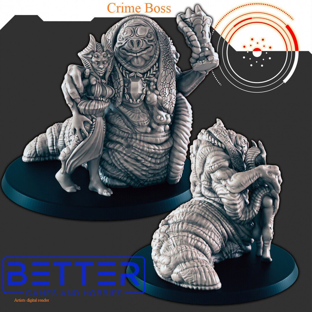 Crime Boss & Dancers - 28mm Scale Miniatures for Sci-Fi Wargaming