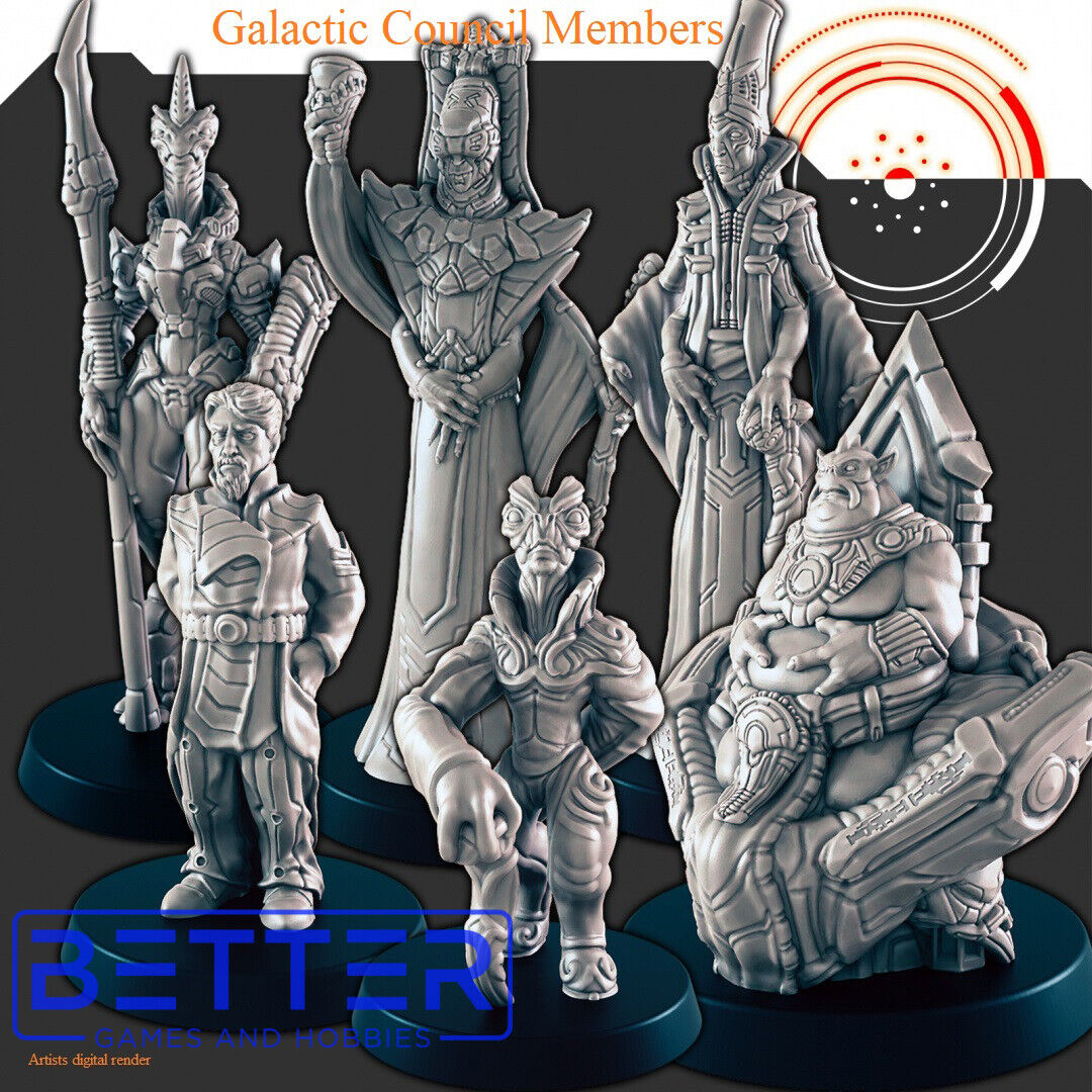 Galactic Council - 28mm Scale Miniatures for Sci-Fi Wargaming
