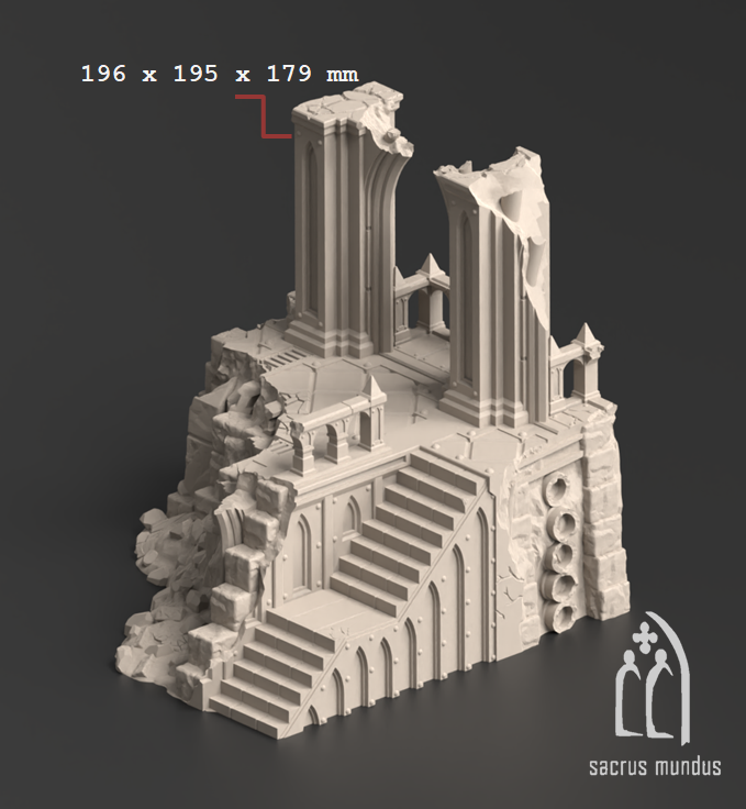 Divine Bastion - 28, 15 and 10mm Scale tabletop terrain for Sci-Fi & Grimdark wargaming