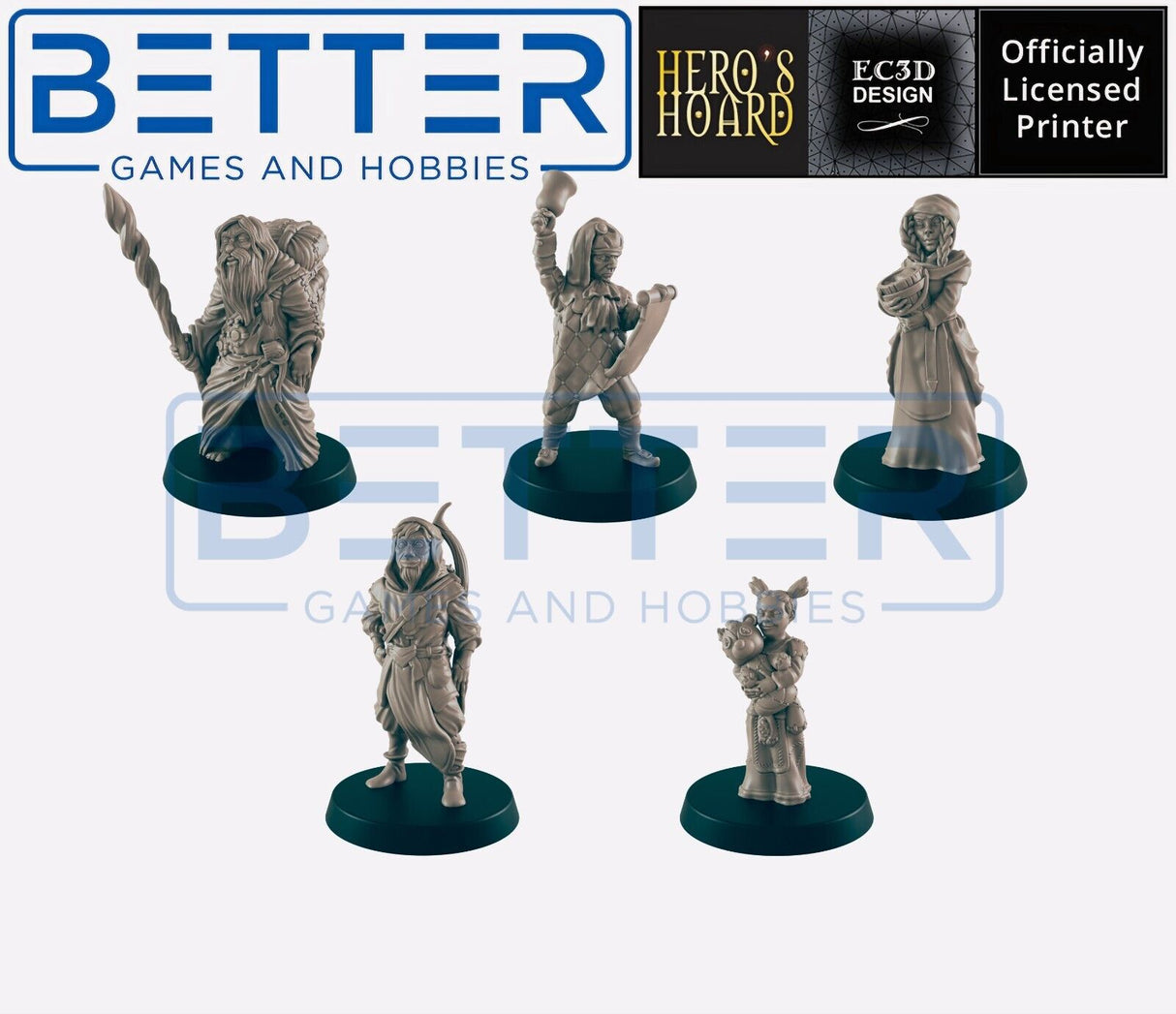 Humans - Everyday Folk. Fantasy miniatures for tabletop RPG