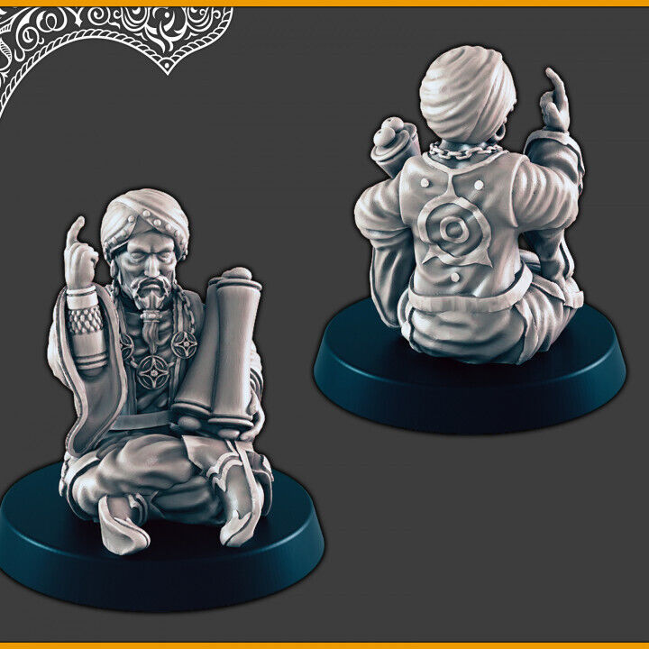 Desert Civilians - 28mm scale 3d printed miniatures for fantasy wargaming RPG