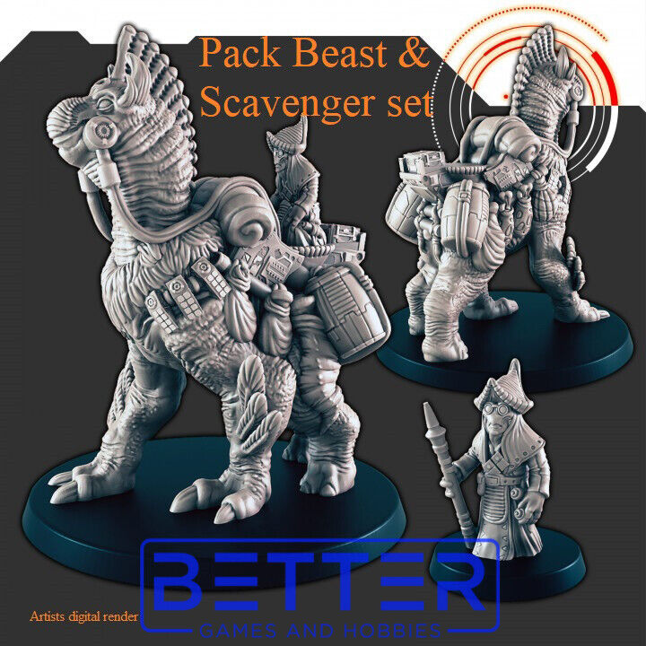 Pack Beasts & Scavengers - 28mm Scale Miniatures for Sci-Fi Wargaming