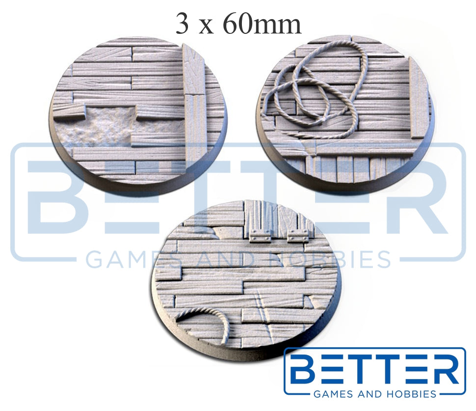 Wooden / Ship - Themed Bases and Base Toppers for sci-fi & fantasy wargaming