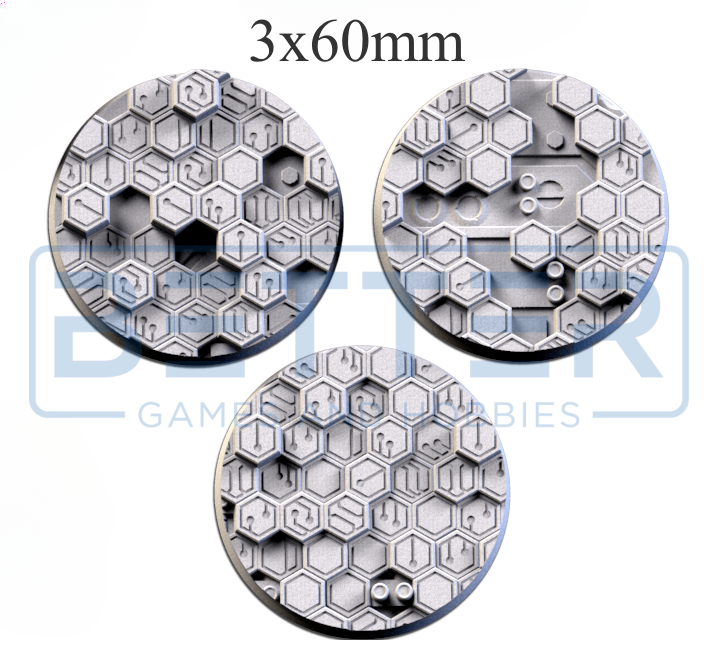 Cyber Hex - Themed Bases and Toppers for sci-fi & fantasy wargaming