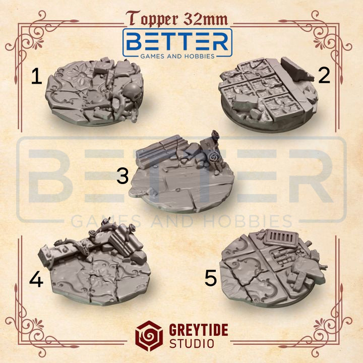 32mm Base Toppers - Crimson Lords