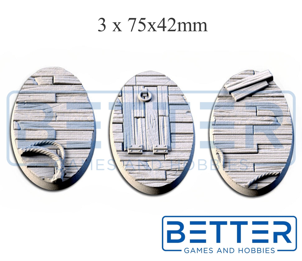 Wooden / Ship - Themed Bases and Base Toppers for sci-fi & fantasy wargaming