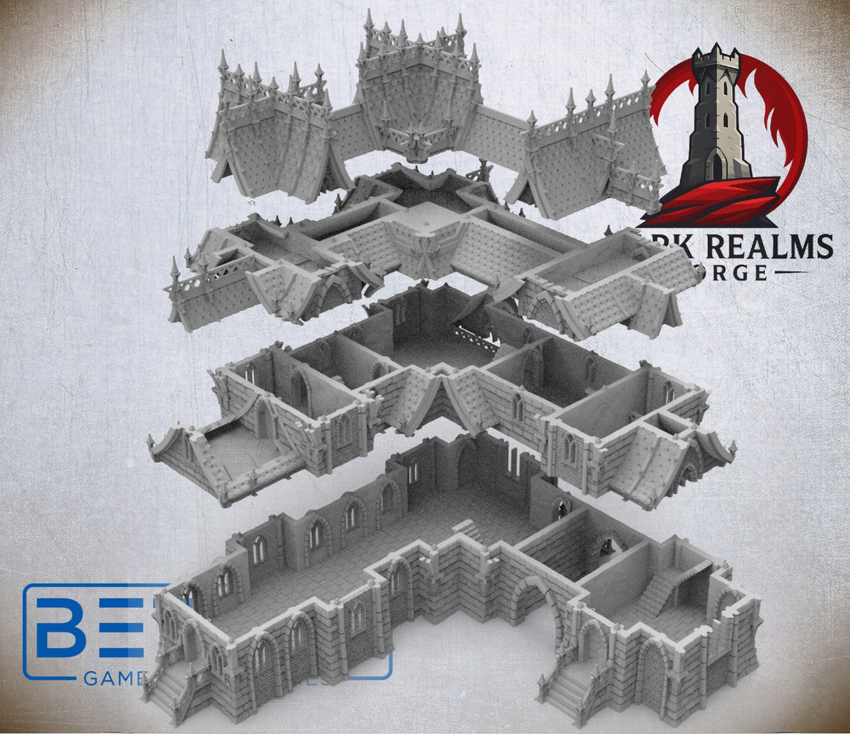 Blackthorn Keep, Krakens Teeth Inn - 28, 15 & 10mm scale for Fantasy, Dark Elven terrain RPG