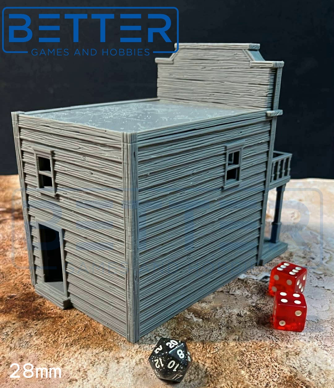 Frontier Town, Building 4 - 32, 28, 15 and 10mm Scale, for Fantasy, Historical terrain RPG