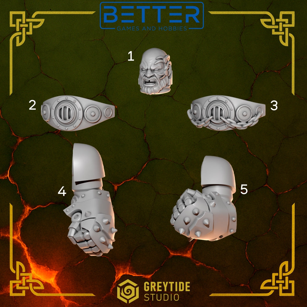 The Champion - Anvil Wardens Conversion parts for sci-fi wargaming miniatures
