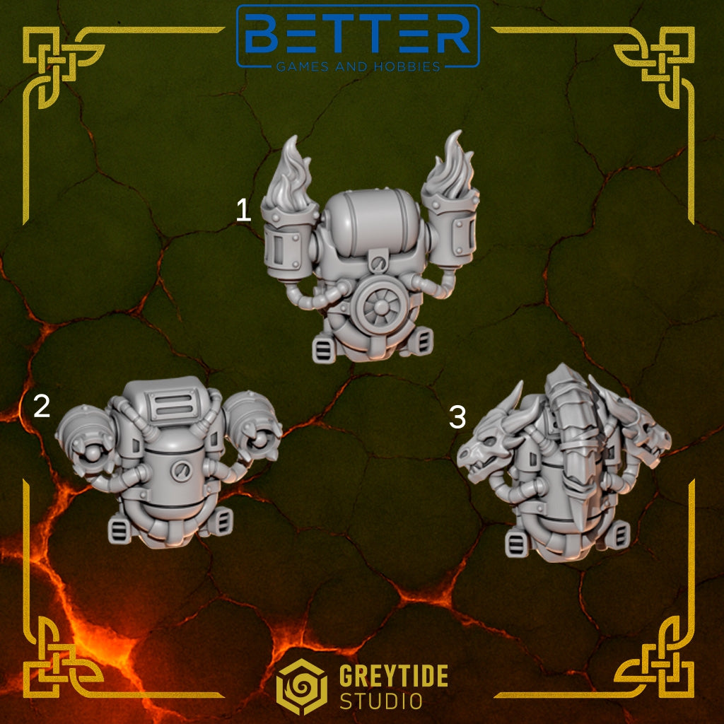 Large Backpacks - Anvil Wardens Conversion parts for sci-fi wargaming miniatures