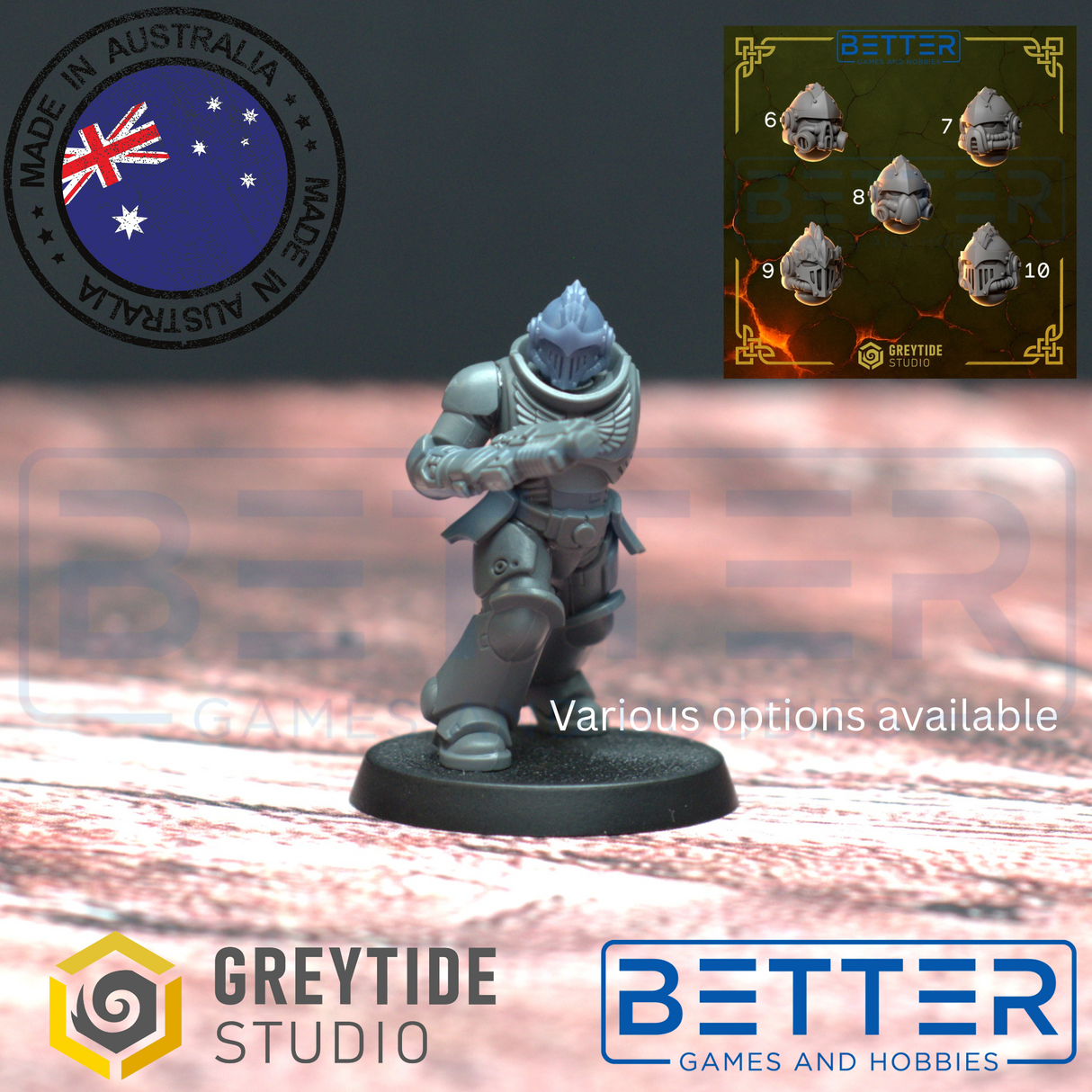 Heads pack 2 - Anvil Wardens for 2nd Born Marines