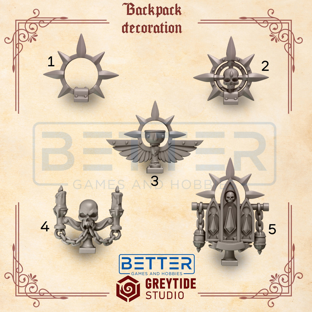 Backpack Decorations - Crimson Lords for 2nd Born Marine