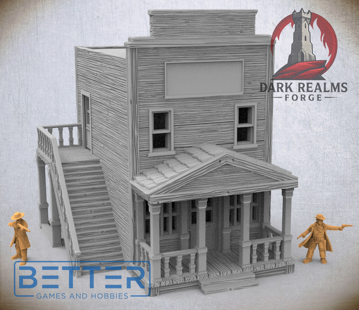 Frontier Town, Bank - 32, 28, 15 and 10mm Scale, for Fantasy, Historical terrain RPG