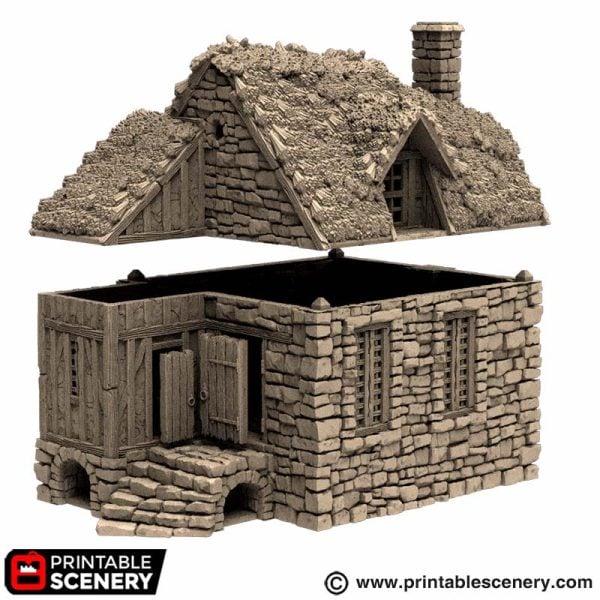 Barlyway Cottage - (28, 15, or 10mm scale) - King and Country