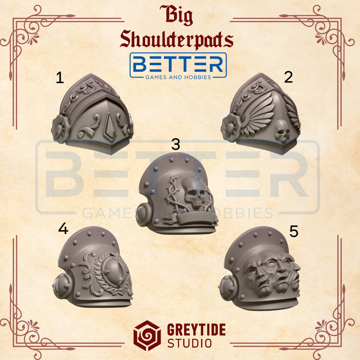 Big Shoulder Pads - Crimson Lords for New Termi's