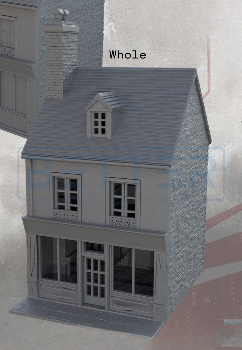 Overlord 1944, Building 1 - 32, 28, 20, 15 and 10mm Scale, for Fantasy, Historical terrain RPG