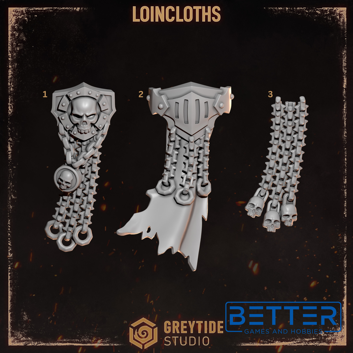 Loincloths - Cursed Company Conversion parts for sci-fi wargaming miniatures