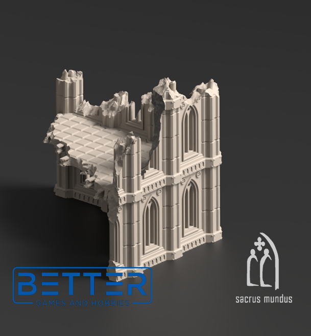 Desolation of Emerita - Imperial Suburb in Ruins. Tabletop terrain for Sci-Fi & Grimdark wargaming